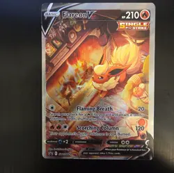 Pokemon Flareon V SWSH179 PROMO - Full Art Holo - sword and shield - Image 1