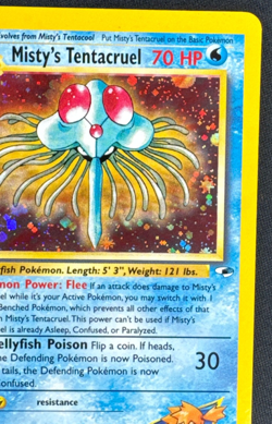 MISTY'S TENTACRUEL 10/132 MP HOLO RARE GYM HEROES POKEMON 2000 - Image 3