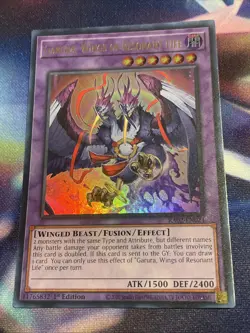 Yu-Gi-Oh! TCG Garura, Wings of Resonant Life RA02-EN024 Ultra Rare NM/M - Image 1