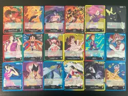 18 x One Piece TCG Leader cards - Monkey D Luffy, Boa Hancock, Sabo, Ace & more - Image 1