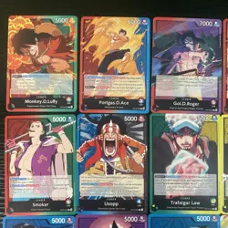 18 x One Piece TCG Leader cards - Monkey D Luffy, Boa Hancock, Sabo, Ace & more - Image 2