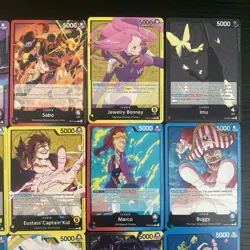 18 x One Piece TCG Leader cards - Monkey D Luffy, Boa Hancock, Sabo, Ace & more - Image 3