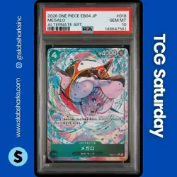 2026 ONE PIECE EB04 JP #EB04-018 MEGALO ALTERNATE ART RARE PSA 10 - Image 1