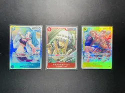2025 One Piece JPN Nefertari Vivi Trafalgar D. Water Law SR Holo FA Lot*3 YC80 - Image 1