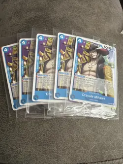 One Piece TCG Dracule Mihawk P-081 Promo Release Event lot of 5 - Image 1