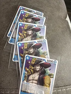 One Piece TCG Dracule Mihawk P-081 Promo Release Event lot of 5 - Image 2