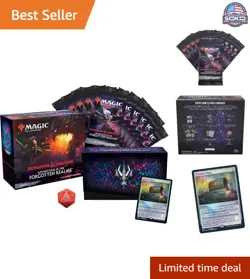 Adventures in The Forgotten Realms Bundle - 10 Draft Boosters & Dungeon Cards - Image 1