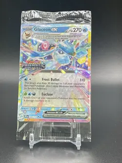Glaceon EX Prismatic Evolutions Stamped Promo Card 026/131 Surprise Box Sealed - Image 1