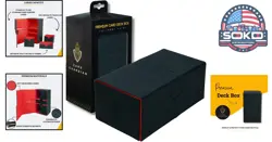 Premium Double Deck Box - Black - Stores 200+ Cards - Perfect for TCG Games - Image 2