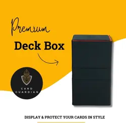 Premium Double Deck Box - Black - Stores 200+ Cards - Perfect for TCG Games - Image 4