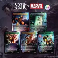 MTG MAGIC GATHERING SECRET LAIR MARVEL WOLVERINE RAINBOW FOIL SET - NEW SEALED - Image 1