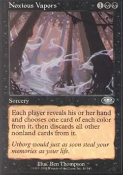 MTG Noxious Vapors - Foil, Planeshift, Lightly Played, English - Image 1