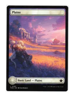 MTG - NM - Plains - Full Art - Foundations 282 - Image 1
