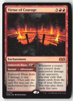 MTG - Virtue of Courage M Wilds of Eldraine 157 LP-NM - Image 1