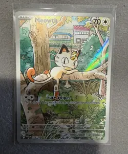 The Pokemon Company Pokemon TCG Meowth 106/094 Me02 IR Holo English 70 HP - Image 1