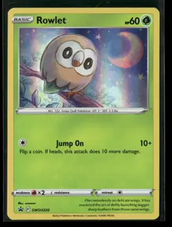 Rowlet SWSH220 Holo Promo Sword & Shield Promo Pokemon NM/M - Image 1
