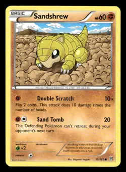 Sandshrew 75/162 C BREAKthrough LP Pokemon - Image 1