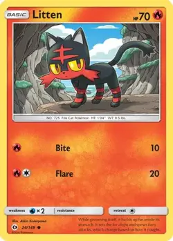Litten 24/149 C SM Base Set LP Pokemon - Image 4