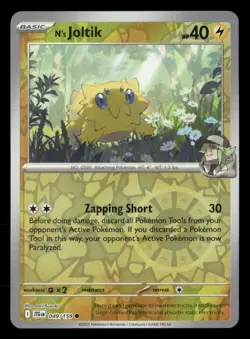 N's Joltik 049/159 C Journey Together Reverse Holo NM/M Pokemon - Image 1
