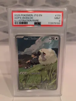 Pokemon Journey Together Hop's Wooloo Illustration Rare PSA 9 #170/159 - Image 1