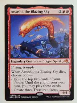 MTG - Atsushi, the Blazing Sky - Kamigawa: Neon Dynasty - LP - 1x - Image 1