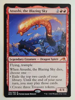 MTG - Atsushi, the Blazing Sky - Kamigawa: Neon Dynasty - LP - 1x - Image 3