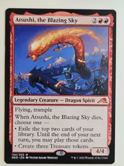 MTG - Atsushi, the Blazing Sky - Kamigawa: Neon Dynasty - LP - 1x - Image 5