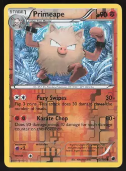 Primeape 60/116 Reverse Holo Common Plasma Freeze LP - Image 1