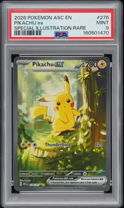 PIKACHU EX Ascended Heroes Special Illustration Rare #276 PSA 9 Pokemon - Image 1