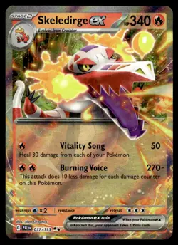 Pokemon TCG SV02: Paldea Evolved #037/193 Skeledirge ex NM - Image 1