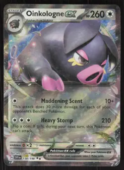 Pokemon TCG SV01: Scarlet & Violet Base Set #158/198 Oinkologne ex NM - Image 1