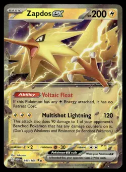 Pokemon TCG SV: 151 #145/165 Zapdos EX - Image 1