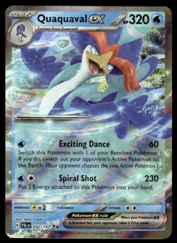 Pokemon TCG SV02: Paldea Evolved #052/193 Quaquaval ex NM - Image 1
