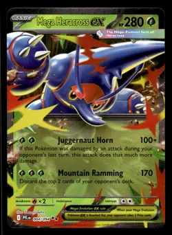 Pokemon TCG Phantasmal Flames #004/094 Mega Heracross ex NM - Image 1