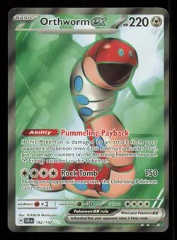 Orthworm ex 162/142 Ultra Rare Stellar Crown Pokemon Near Mint - Image 1
