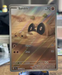 Pokemon TCG Sandile 216/189 Scarlet & Violet Base Set Illustration Rare - LP - Image 1