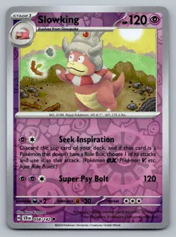 Pokemon TCG SV07: Stellar Crown Slowking 058/142 Reverse Holo - Image 1