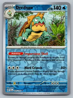 Pokemon TCG SV07: Stellar Crown Drednaw 044/142 Reverse Holo - Image 1