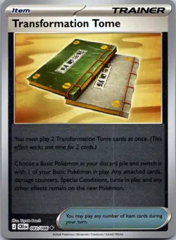 Transformation Tome 083/086 Uncommon ME04: Chaos Rising Pokemon Reverse Holo NM - Image 1