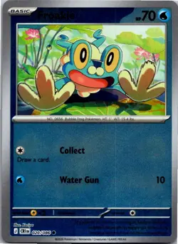 Froakie 020/086 Common ME04: Chaos Rising Pokemon Reverse Holo Near Mint - Image 1