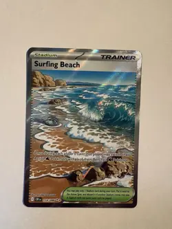 The Pokemon Company Surfing Beach 114/086 CRI Trainer-Stadium Holo NM - Image 1