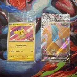 Pokemon Modern Promo Sealed Lot Of 2 Charizard Black Star + Indonesian Pikachu - Image 1