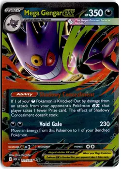 Mega Gengar ex 056/094 Double Rare Phantasmal Flames Pokemon NM - Image 1