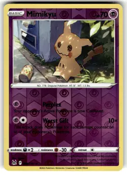Mimikyu 080/196 Rare Lost Origin Pokemon Reverse Holo Near Mint - Image 1