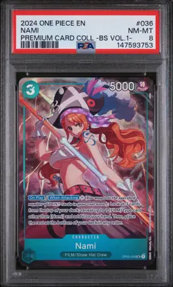 2024 One Piece EN Nami Premium Card Collection BS Volume 1 #036 PSA 8 - Image 1