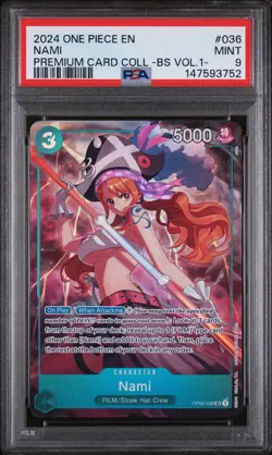 2024 One Piece EN Nami Premium Card Collection BS Volume 1 #036 PSA 9 MINT - Image 1