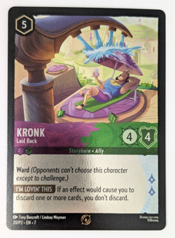 Disney Lorcana KRONK Laid Back 20/P2 Cold Foil League Play Promo NM/M - Image 1