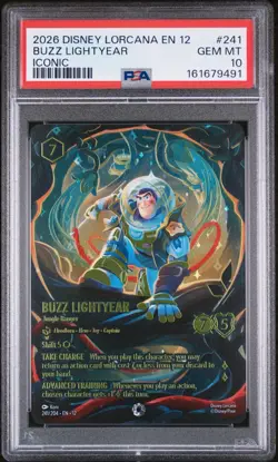 Disney Lorcana Buzz Lightyear Jungle Ranger ICONIC 241/204 - PSA 10 Gem Mint - Image 1