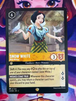 NON FOIL - Snow White - Well Wisher - 25/204 Legendary - Disney Lorcana CARD - Image 1