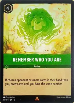 97/204 REMEMBER WHO YOU ARE SHIMMERING SKIES RARE DISNEY LORCANA CARD - Image 1